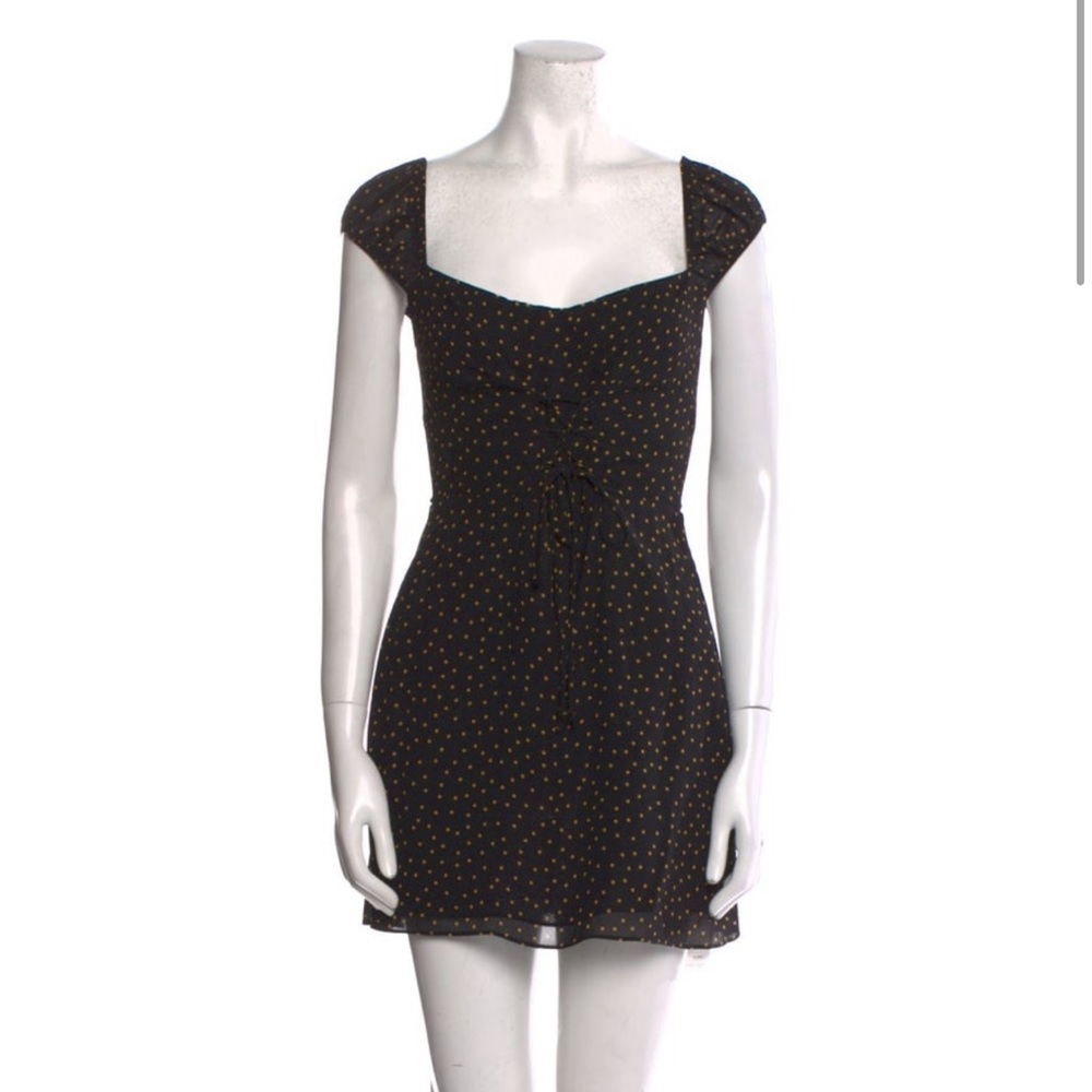 Reformation Black Strapless Mini Sundress